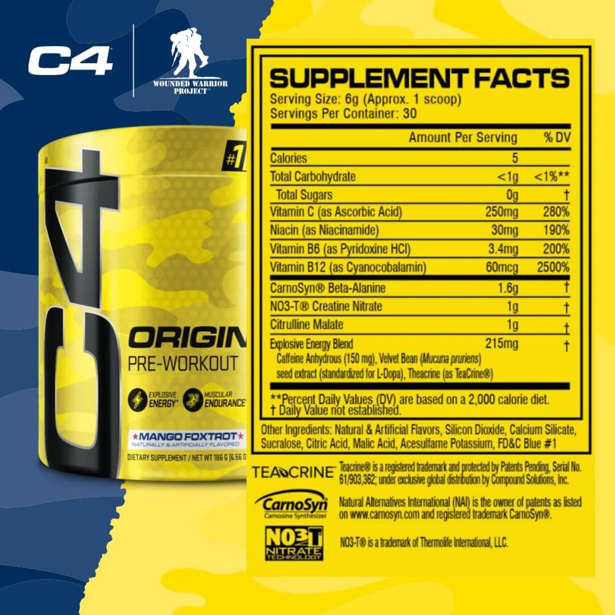 CELLUCOR C4 ORIGINAL 30 servings Mango Foxtrot