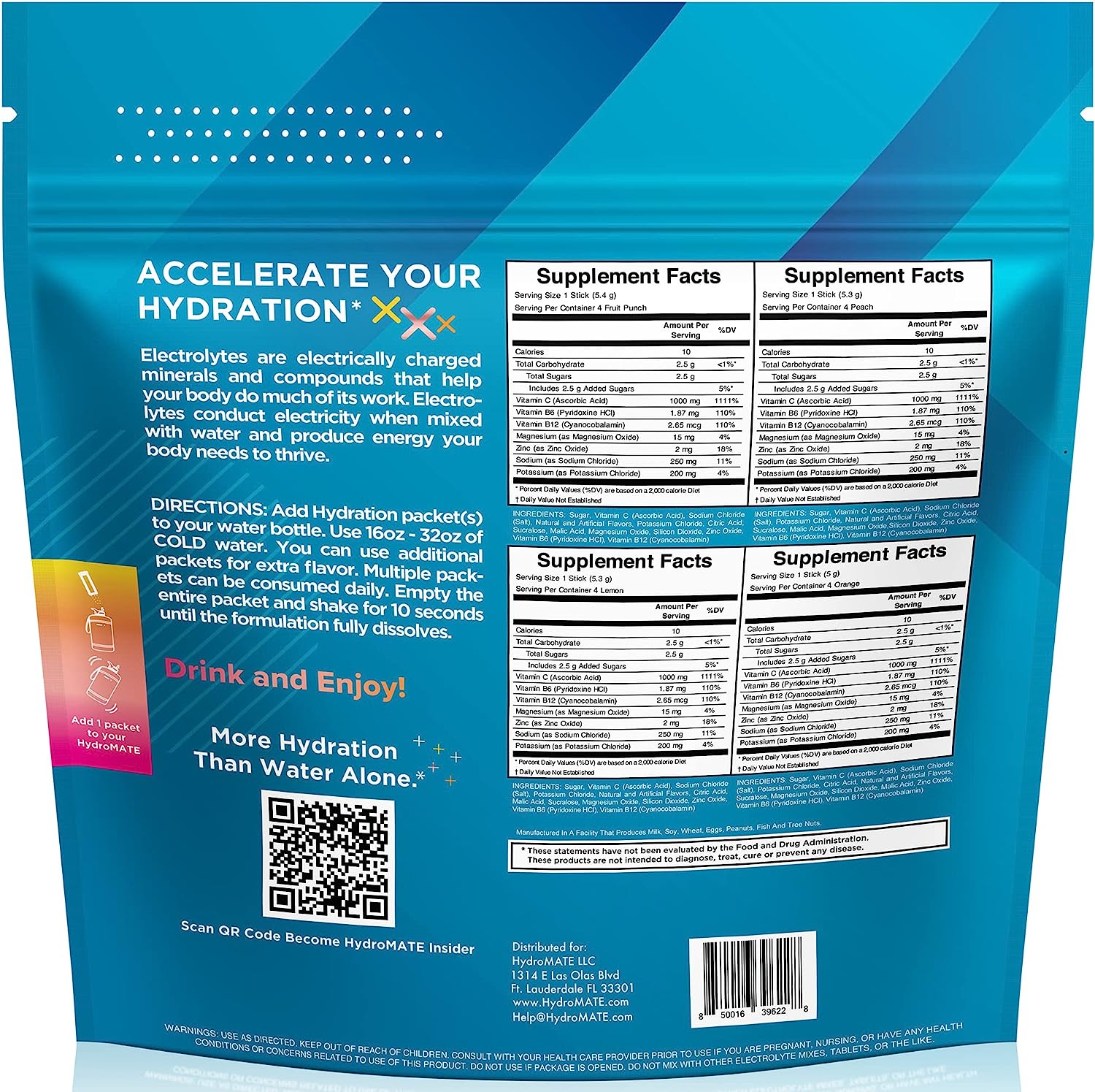 Hydro Homie - Electrolyte Drink Mix (30 Servings) - VB Health - Supplements  that work.