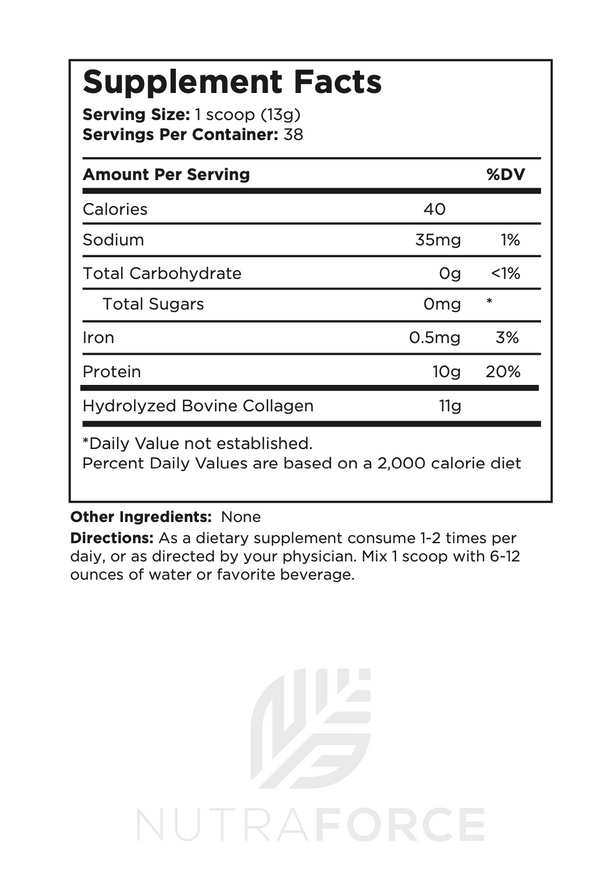 NUTRAFORCE HYDROLYZED COLLAGEN 500g